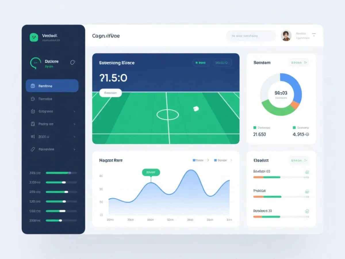 体育数据与资讯可视化界面示意