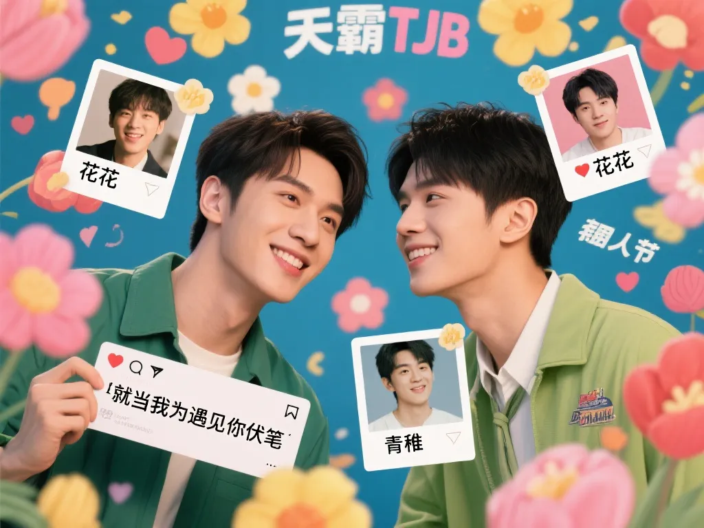天霸／TJB愚人节互送花花／青稚图：为你相遇埋下伏笔
